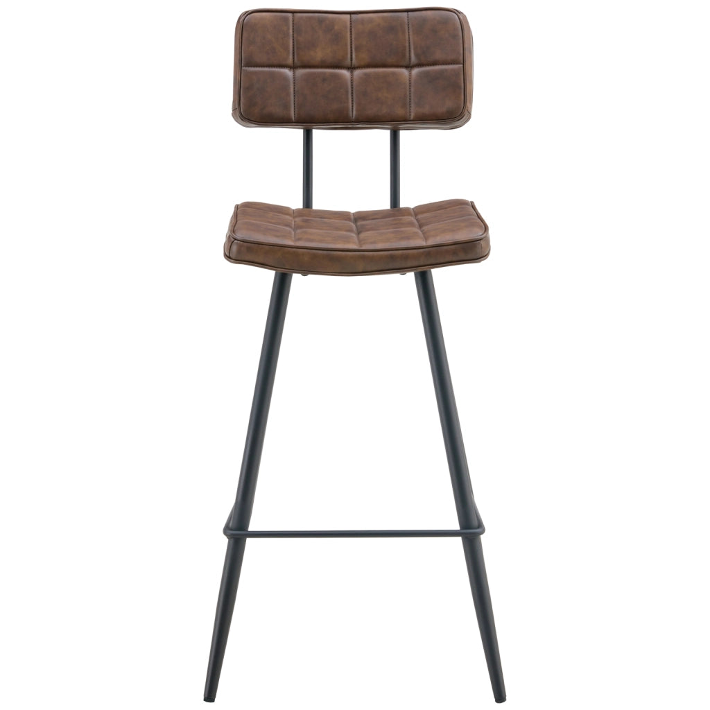 Set di 2 sgabelli da bar FERNAND in similpelle marrone