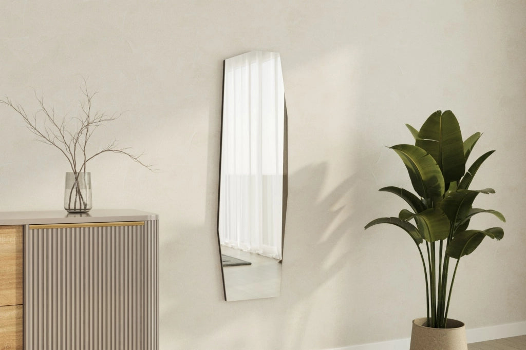 Pelugo, Specchio Forma Rettangolare, 40x120h cm Nero