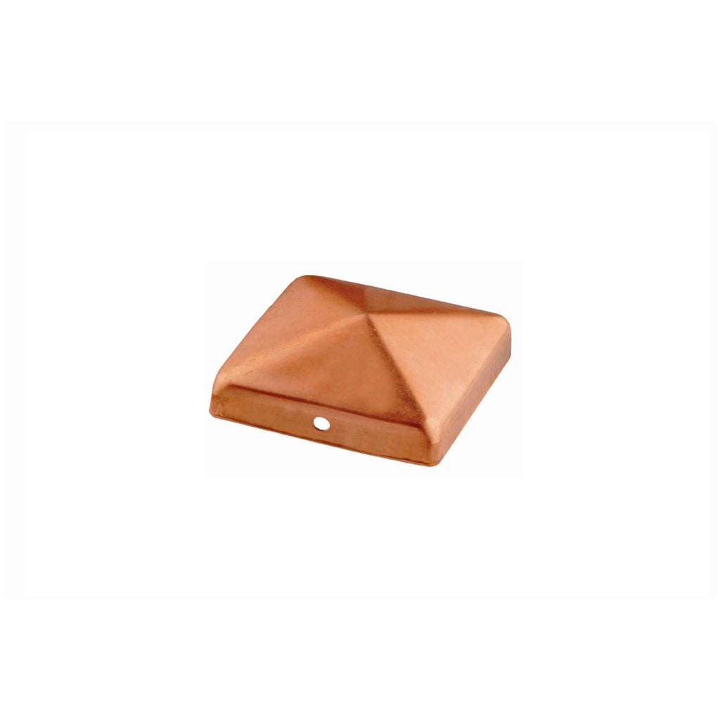 Copertura per pali a piramide in rame 70 x 70 mm.