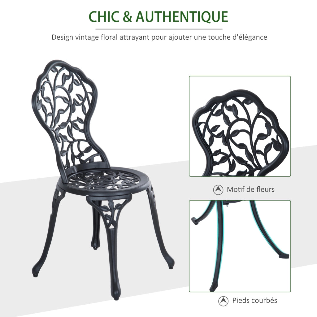Set da bistrot 3 pezzi ¨C Minimal ¨C nero