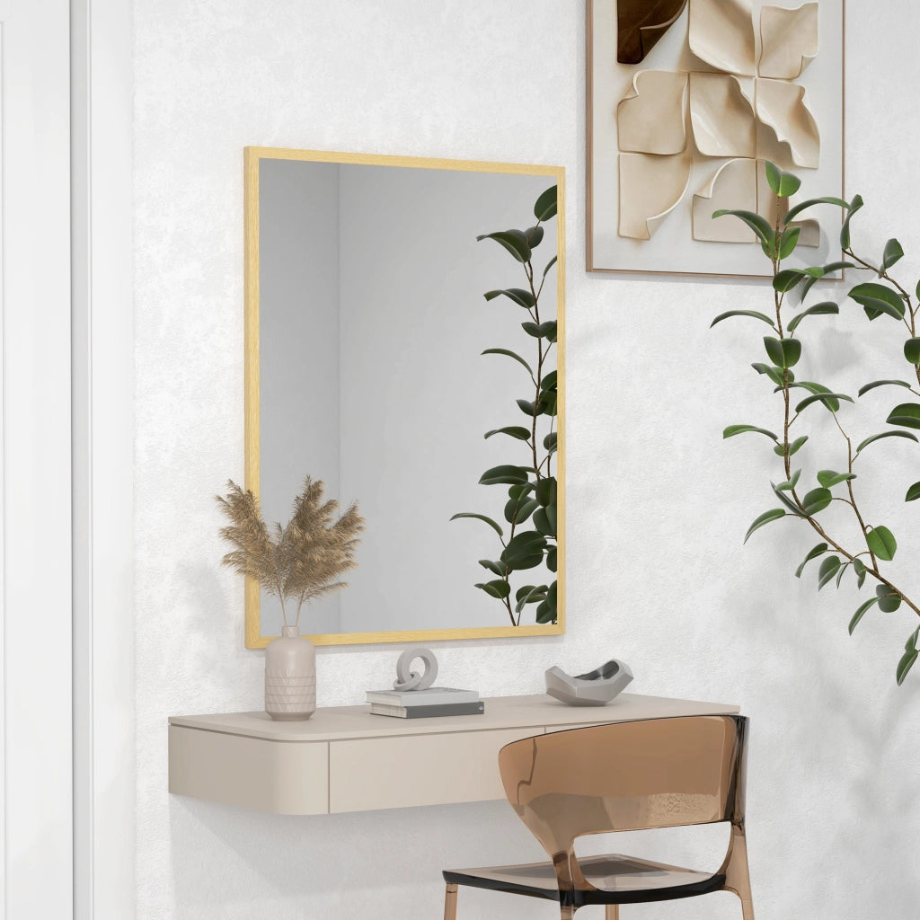 Specchio da parete rettangolare ¨C Minimal ¨C Legno 90x70 cm