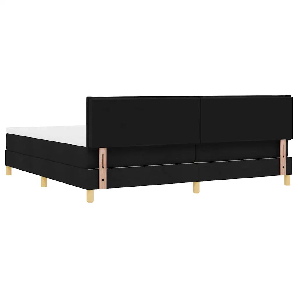 Letto a Sorgente LED con strisce LED Nero 200 x 200 cm Tessuto 3342543