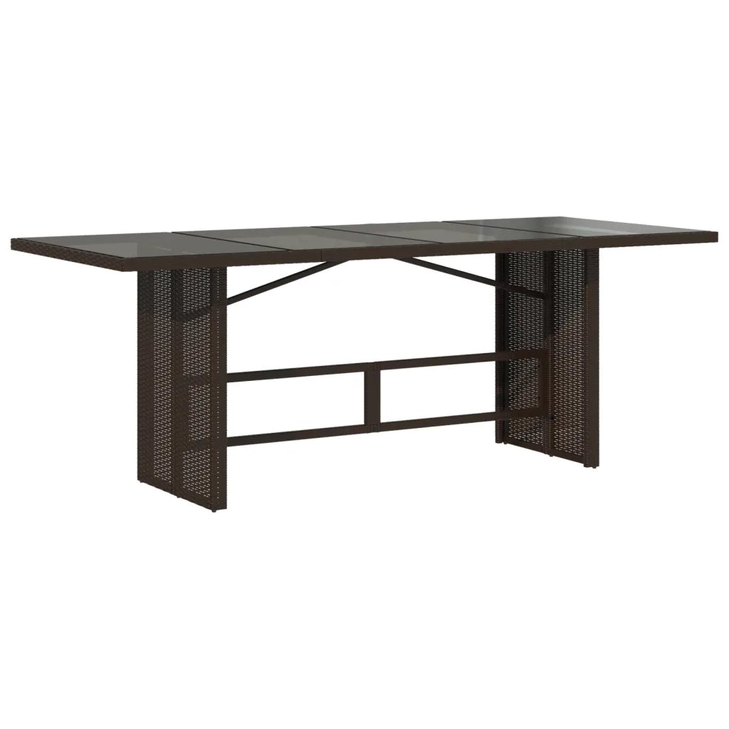 Set Bistrò da Giardino 9 pz con Cuscini in Polyrattan Marrone 3276922