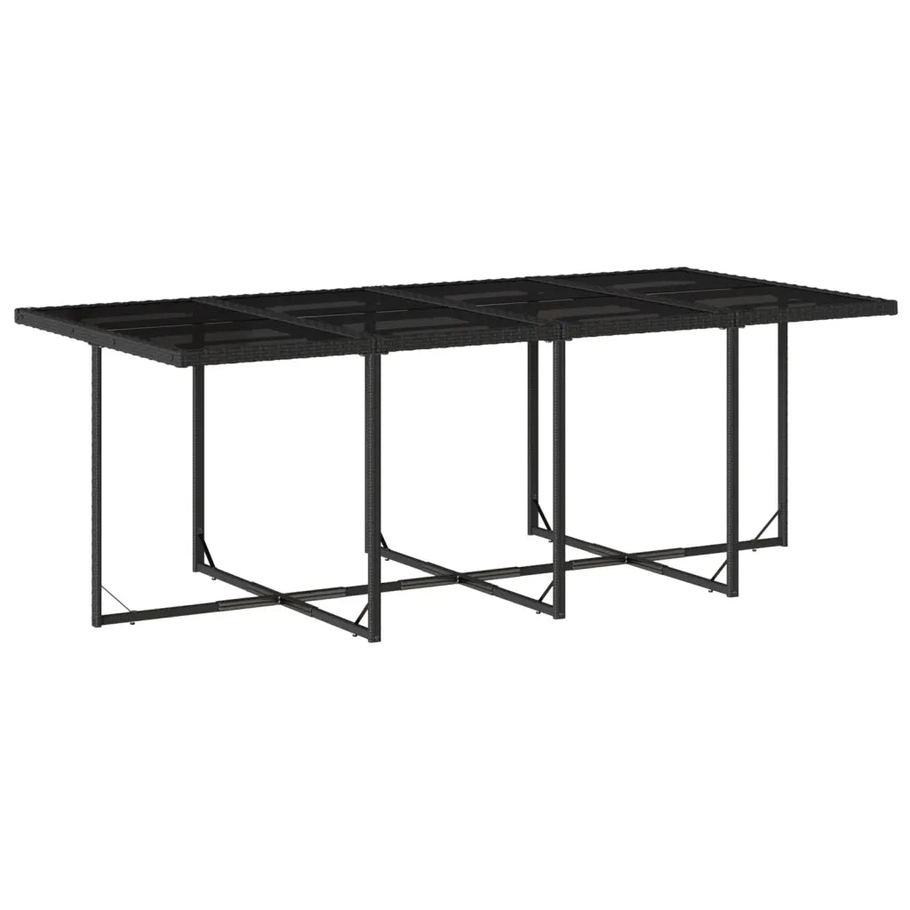 Set da Pranzo da Giardino 13pz con Cuscini Nero in Polyrattan 3277746