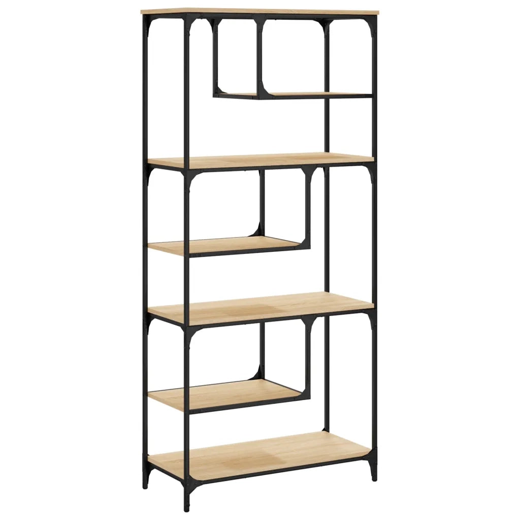 Libreria Rovere Sonoma 81x36x176 cm in Legno Multistrato 836224