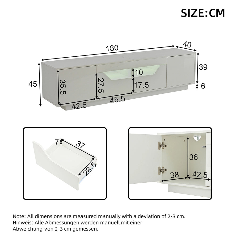 Mobile TV - Xylo - 180x40x45 cm LED 2 cassetti