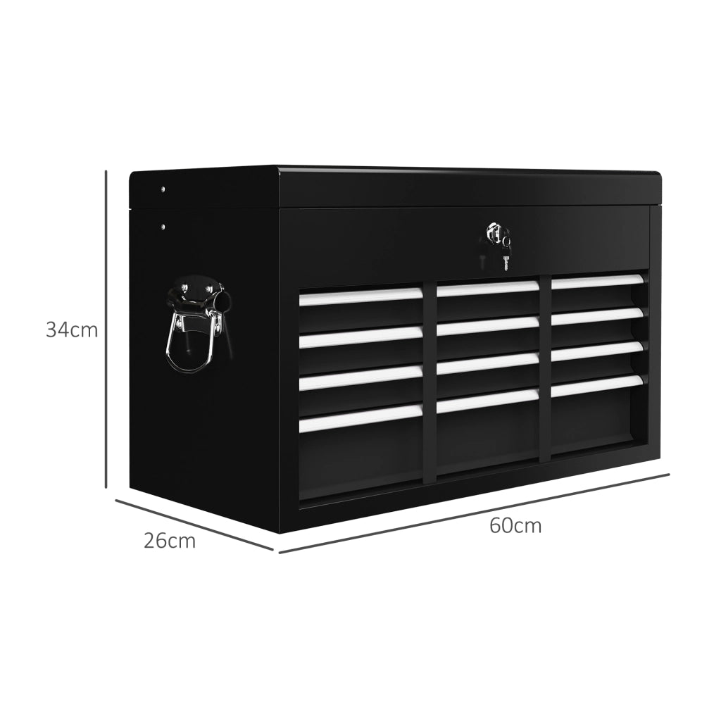 Cassetta Portautensili con 3 Cassetti ¨C Xylo ¨C Acciaio Nero 60x26x34cm
