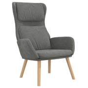 Poltrona | Sedia Relax Grigio Scuro in Velluto