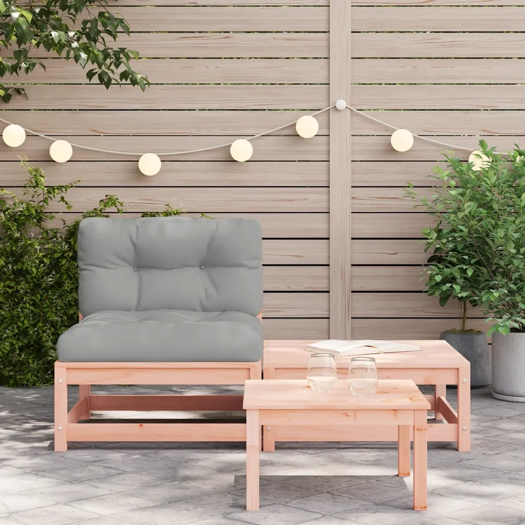 Divano da Giardino Senza Braccioli con Cuscini e Poggiapiedi-Sofa da Giardino-Divano da esterno 406161