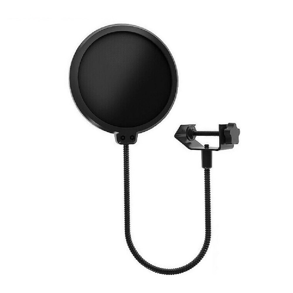 Trade Shop - Filtro Pop Per Microfono Q-a193 Pop Sheild Con Clip Di Supporto Base Flessibile -