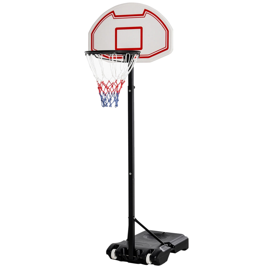 Canestro da Basket Esterno con Ruote ¨C Xylo ¨C Altezza Regolabile 155-210 cm, Trasportabile PE+Acciaio