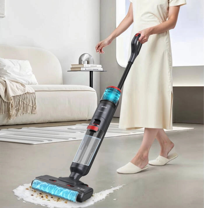 Aspirapolvere lavapavimenti senza fili 2 in 1, aspira e lava con batteria 28,8V e autonomia 50 min, doppio filtro HEPA - Sogo