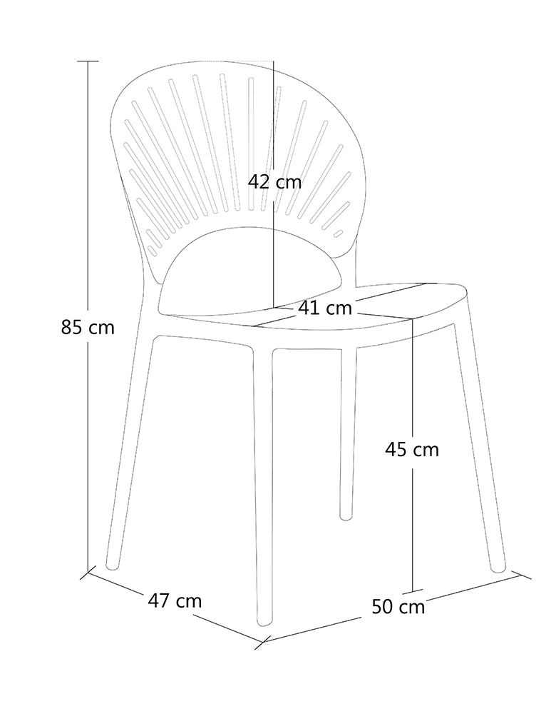 Sedia impilabile in plastica bianca - Sunny (2 pz.) - SD08SUPP