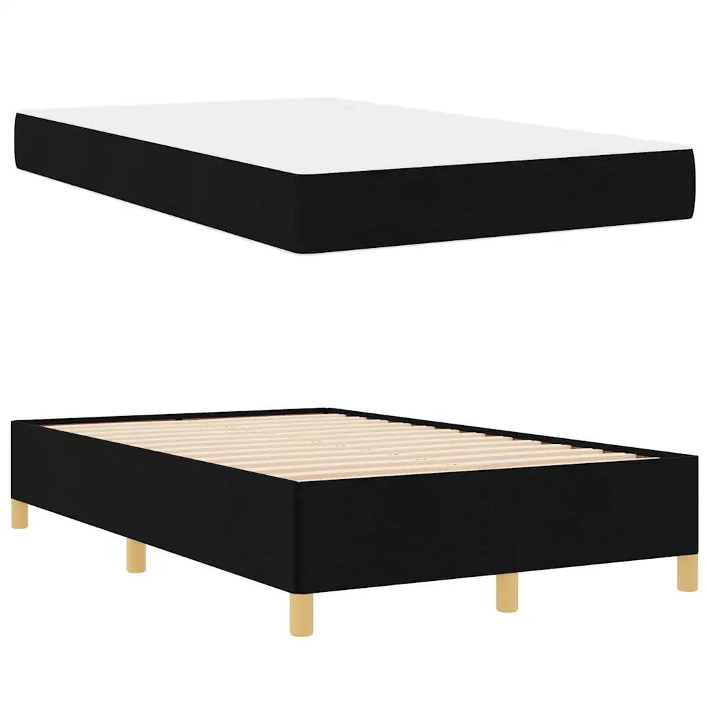 Struttura del letto con materasso Nero 120 x 190 cm Tessuto