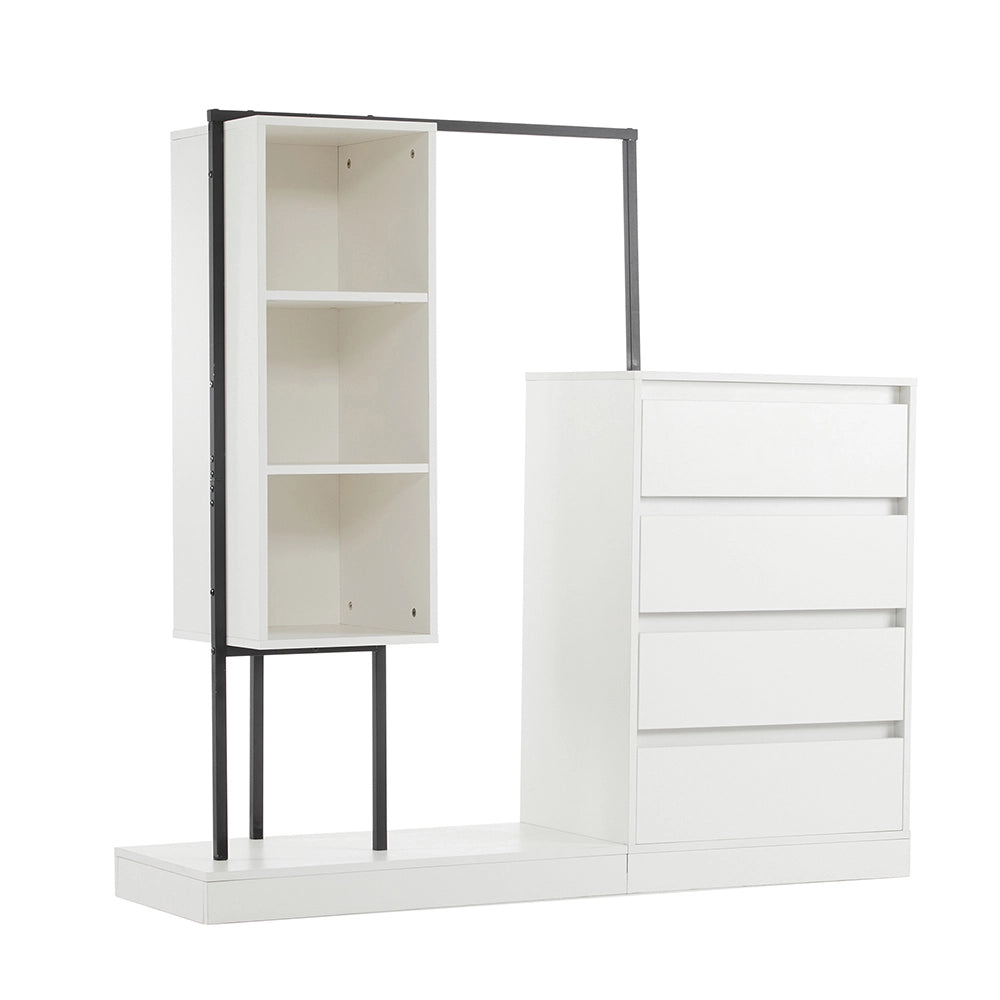 Comò - Xylo - 4 cassetti bianco 140x40x135cm
