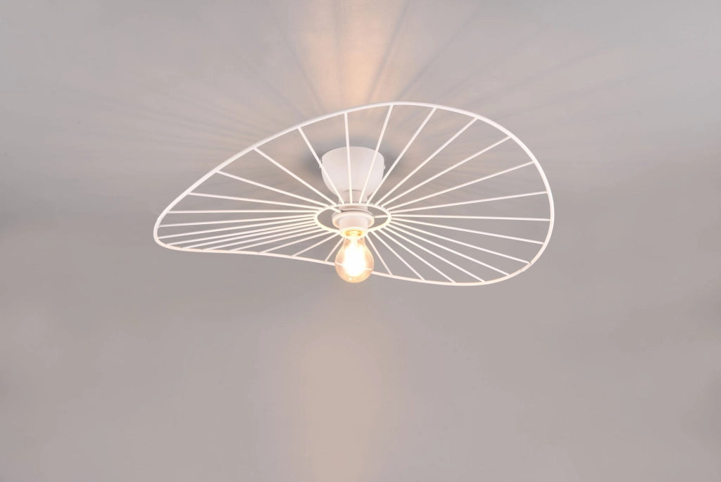 CHAPEAU PLAFONIERA METALLO BIANCO D.60CM 1 LUCE ATTACO E27