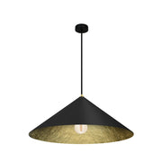Lampada a sospensione Fuji nera oro Ø50 E27 Milagro
