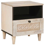 Armadio da Notte Bianco 40 x 33 x 46 cm Legno ingegnerizzato 4018122