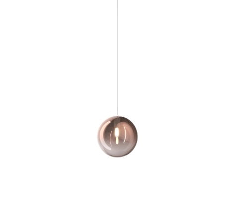 SOSPENSIONE BIANCO 8 LUCI TONDA VETRI RAME 1184BI-S8 T-RA