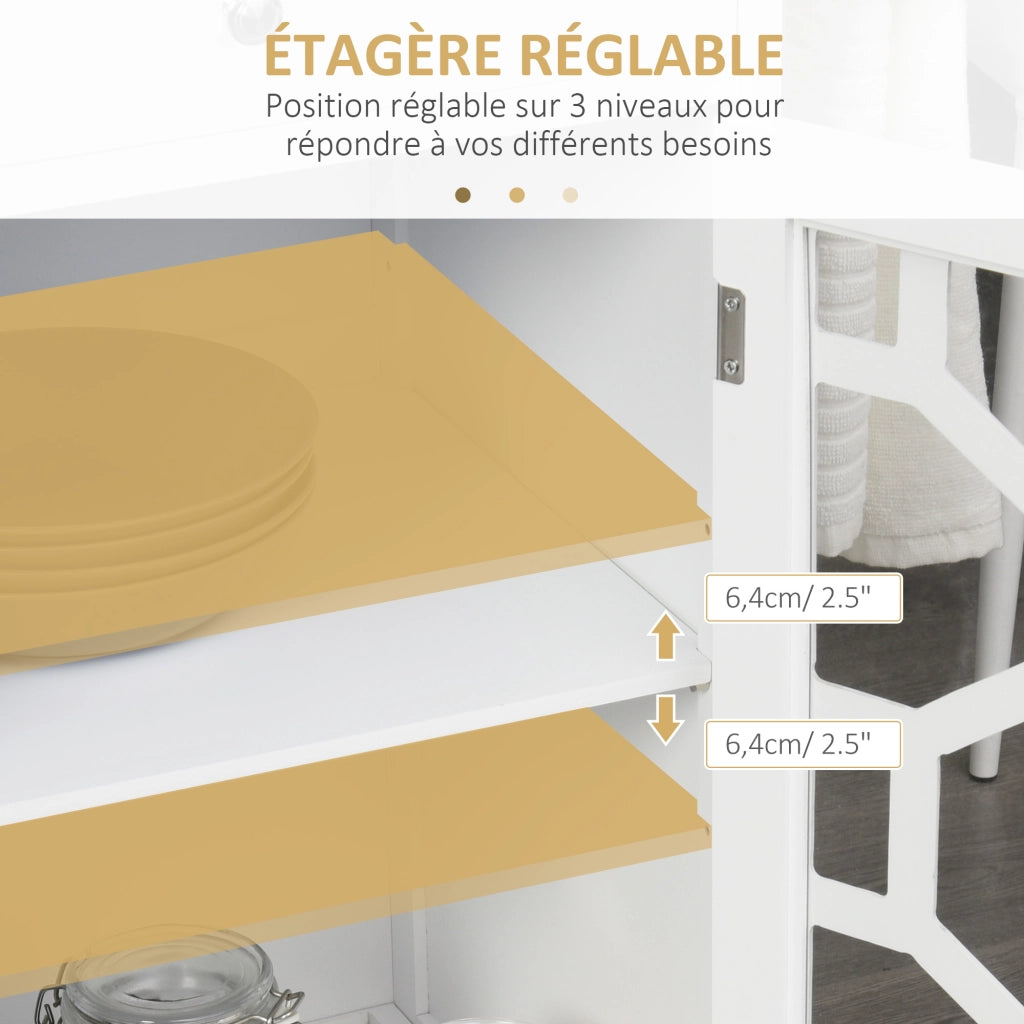 Tavolino da cucina con ruote ¨C Minimal ¨C Bianco