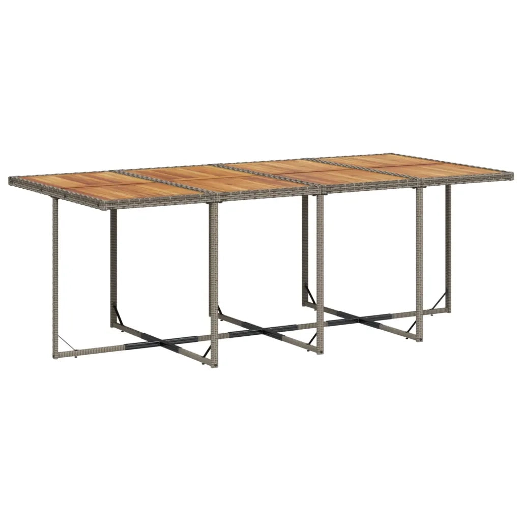 Set da Pranzo da Giardino 9 pz con Cuscini in Polyrattan Grigio 3278053