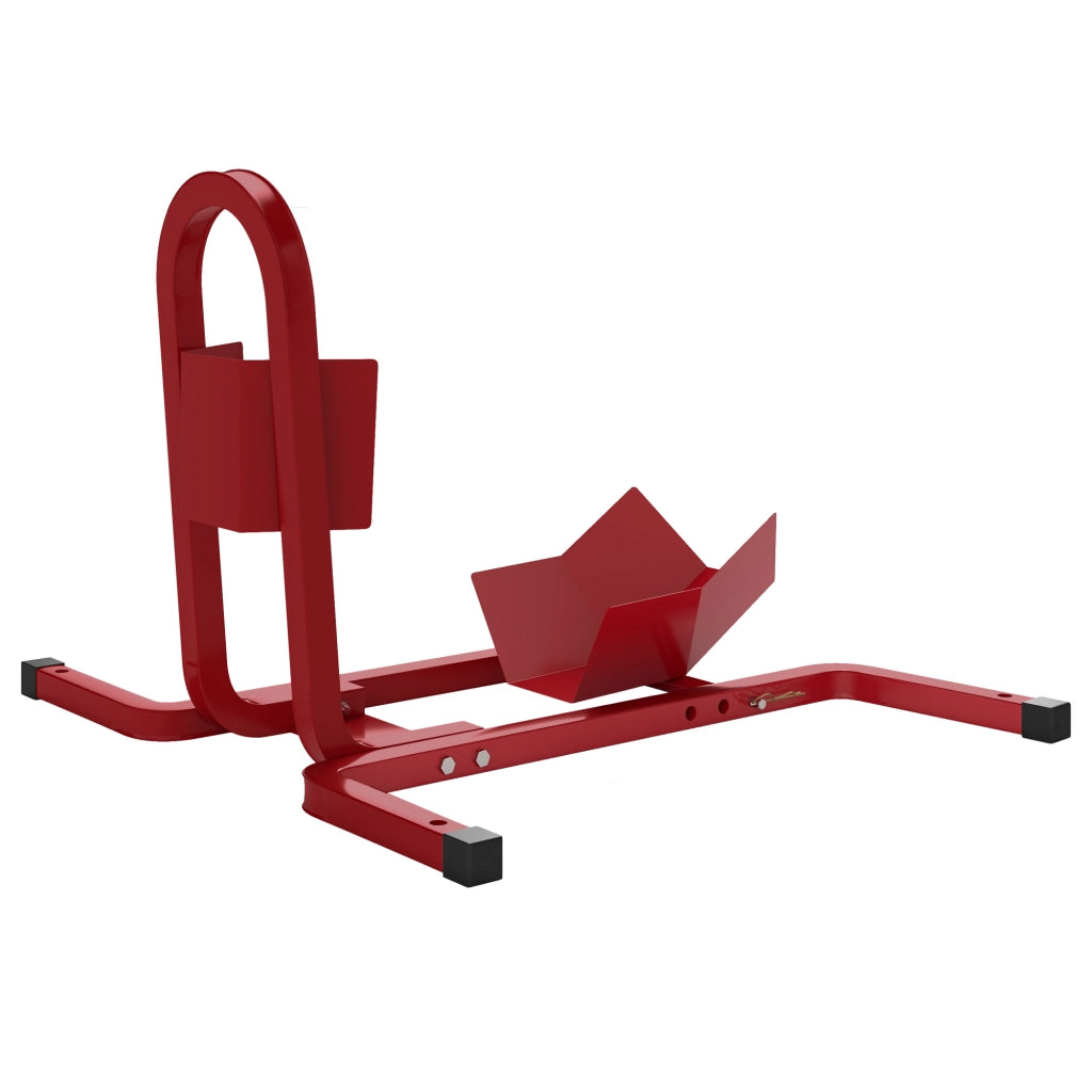 Blocca Ruota Moto Regolabile 3 Livelli ¨C Xylo ¨C Metallo Rosso 250kg 60x55x43cm