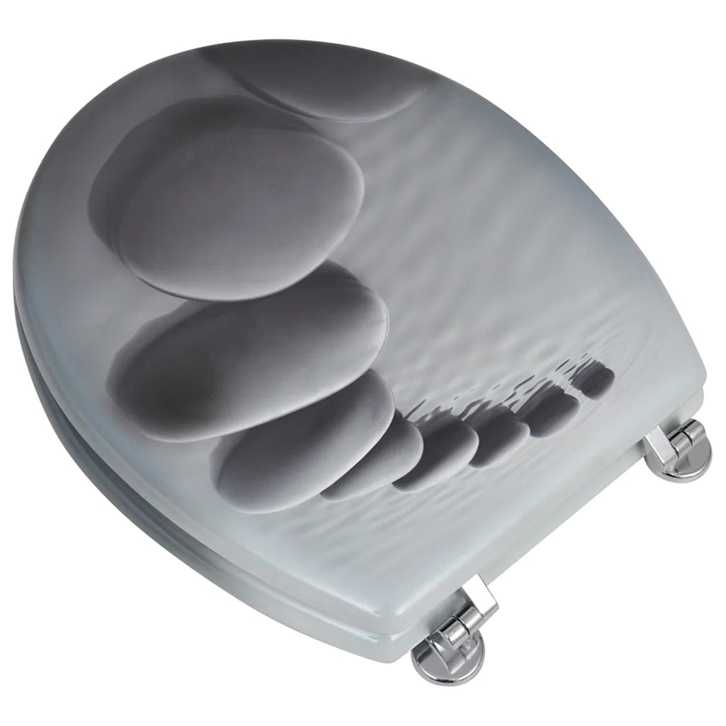 Tavolette WC con Coperchi 2 pz in MDF Design Pietre 275910
