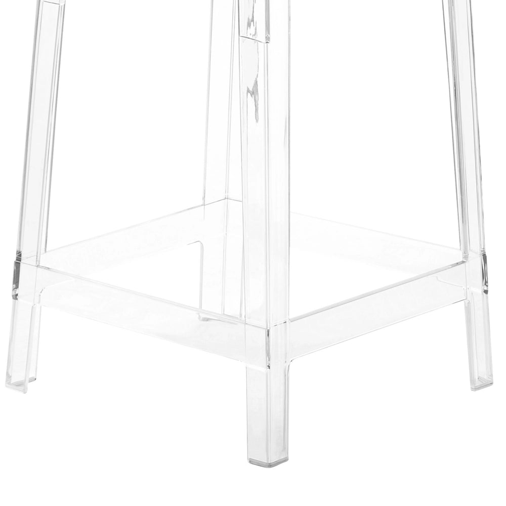 Set di 2 sgabelli da bar plastica trasparente sedie da bar sedia alta cucina moderno
