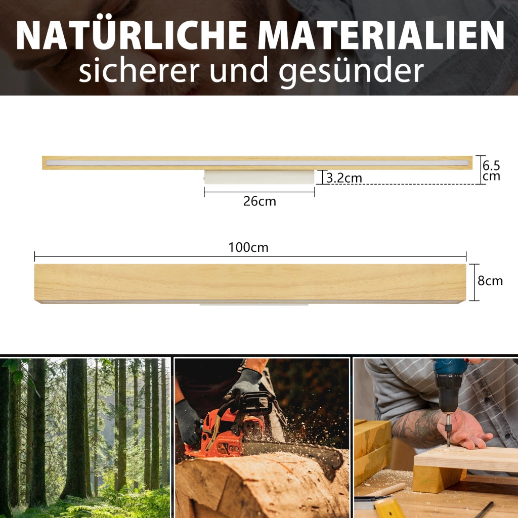 ZMH Lampada da parete a LED per interni da 100cm e 36W moderna con design su e giù per corridoio