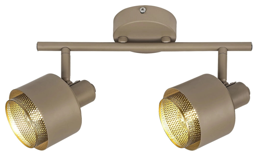 Faretto plafoniera 2 luci E14 bronzo/oro Fedora Rabalux 3548