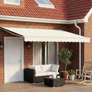 Cornice per Tenda Manuale con LED Crema e Bianco 4 × 3,5 m 3420630