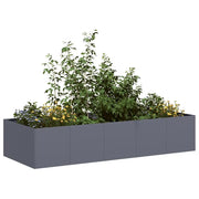 Fioriera Antracite 200x80x40 cm in Acciaio