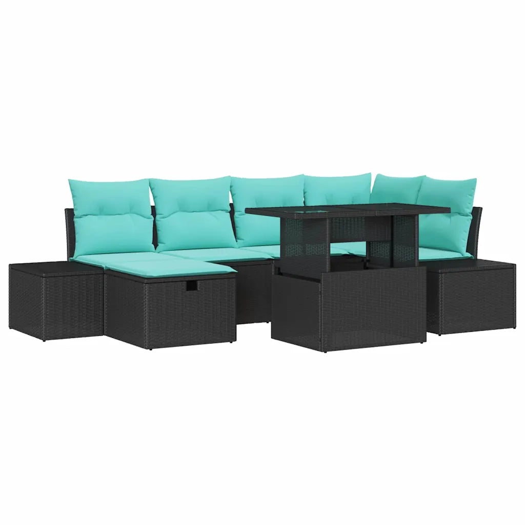 Set Divano da Giardino 7 pz polyrattan 3359883