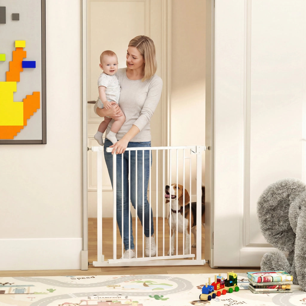 Cancelletto di sicurezza per bambini e cani ¨C Xylo ¨C 76-80 cm bianco