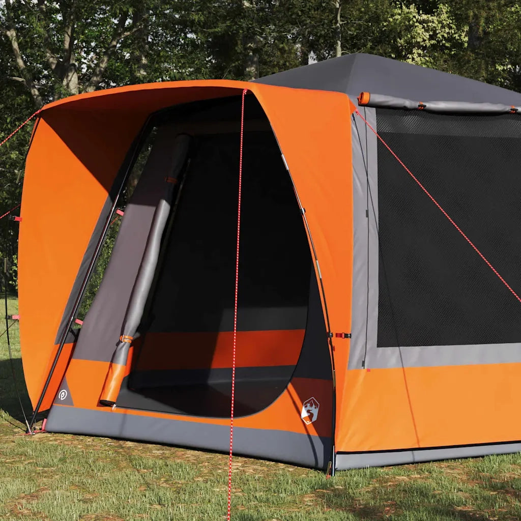 Tenda da campeggio Grigio e arancione 420 x 420 x 227 cm 42001028