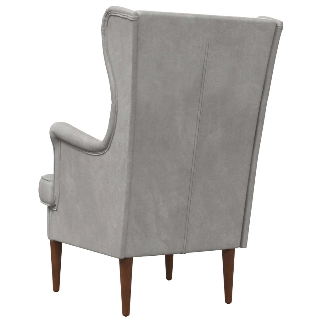 Poltrona Grigio Chiaro Velluto 42029907