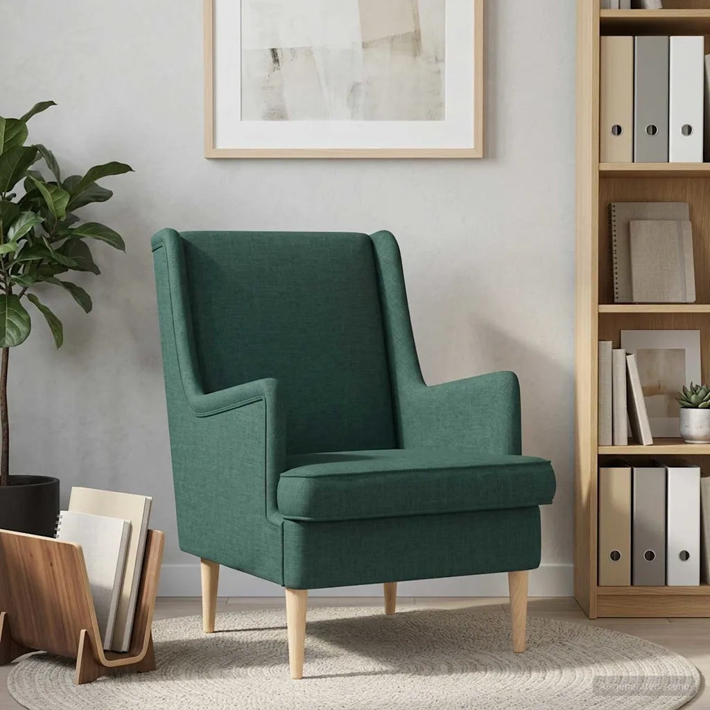 Poltrona Verde Scuro Tessuto 42029952