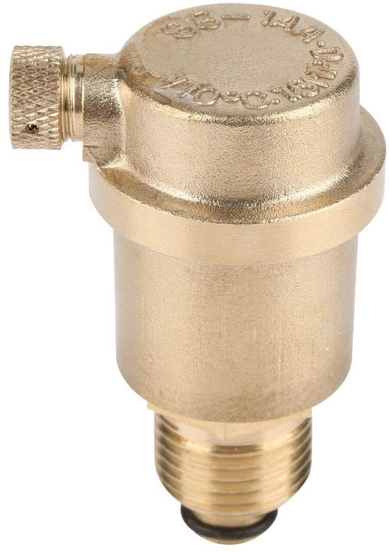 Vitamina - Valvola di Sfiato per la Protezione da Ruggine - Ventilatore di Scarico Automatico - DN15 G1/2 - Alta Resistenza a Temperature Elevate - Chiusura Ermetica - Lunghezza 7cm