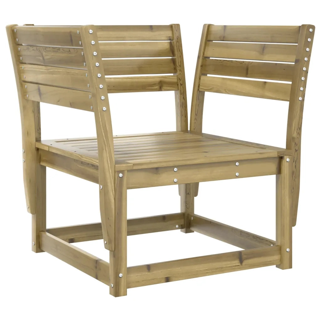 Divano Giardino Braccioli con Cuscini Legno di Pino Impregnato 844698