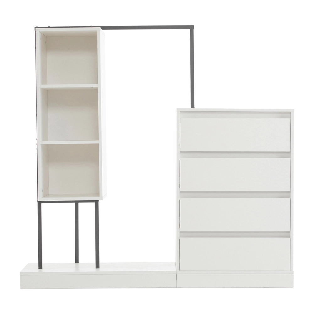 Comò - Xylo - 4 cassetti bianco 140x40x135cm