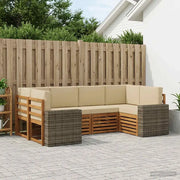 Set divano sezionale 6 pcs Naturale e Beige Poliestere 3384789