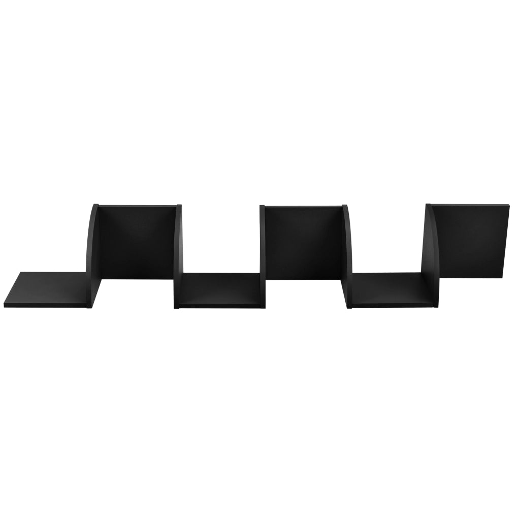 Scaffale Angolare da Parete Lysaker Design Zigzag con 5 Ripiani - Nero [en.casa]