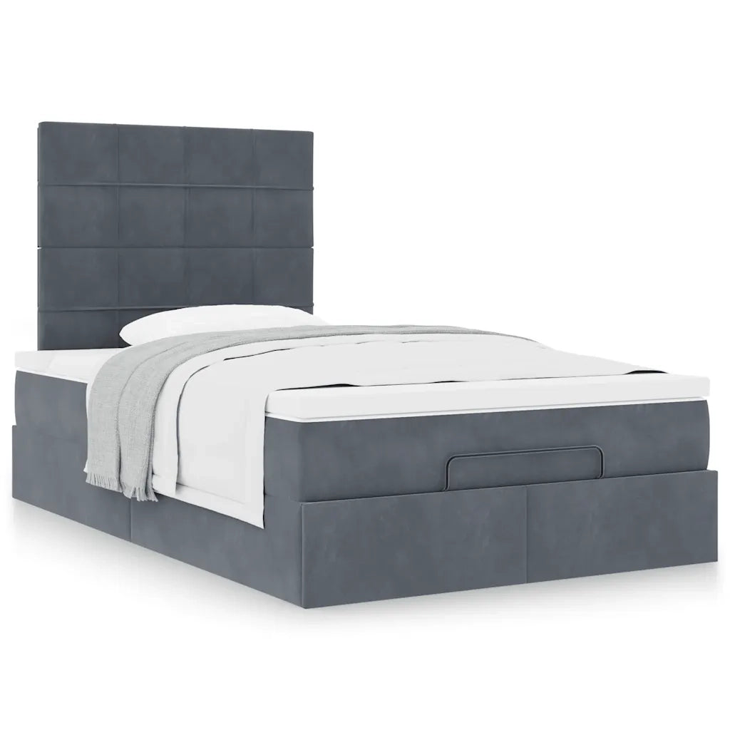 Struttura Letto Pouf con Materassi 120x200 cm Velluto 3313464