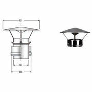 Inox doppia parete aisi 316 capp ello cinese d.100 150 b08xbhjf2j