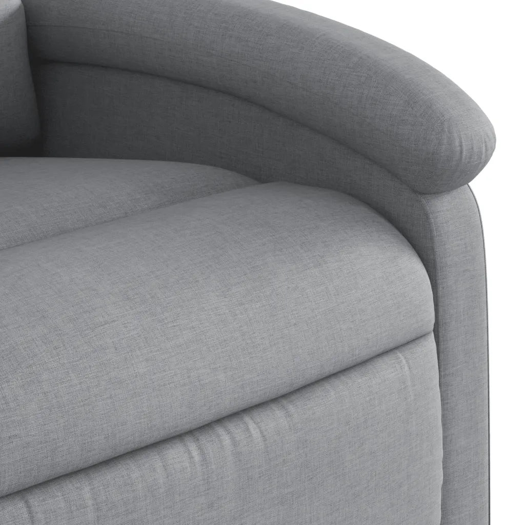 Poltrona Reclinabile in Tessuto Grigio Chiaro 371751