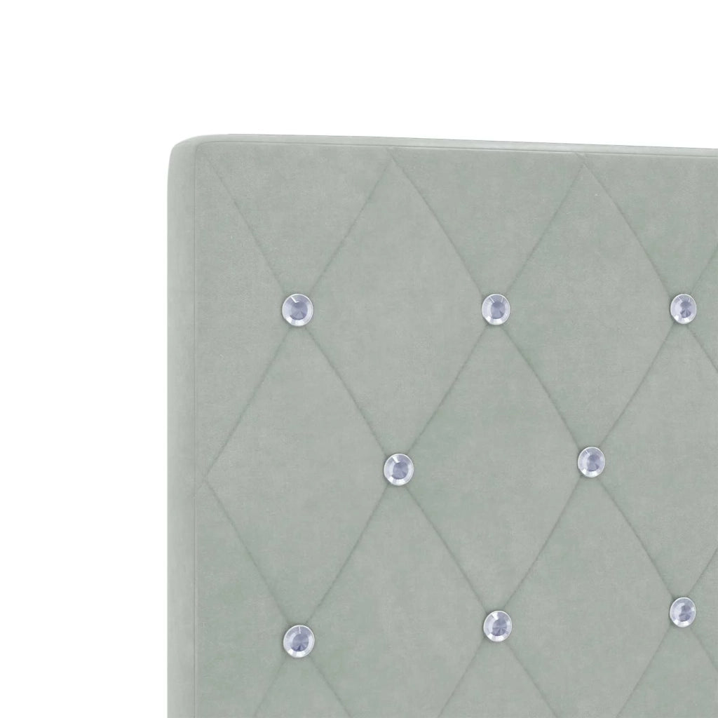 Letto con Box Spring, Materasso e LED Grigio Chiaro 90 x 190 cm 3453245