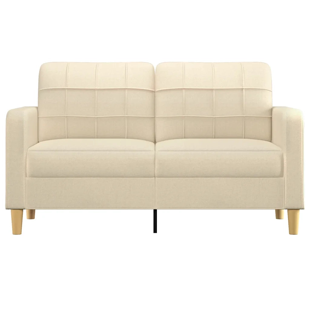 Divano a 2 Posti-Sofa 2 Posti Crema 140 cm in Tessuto 689093