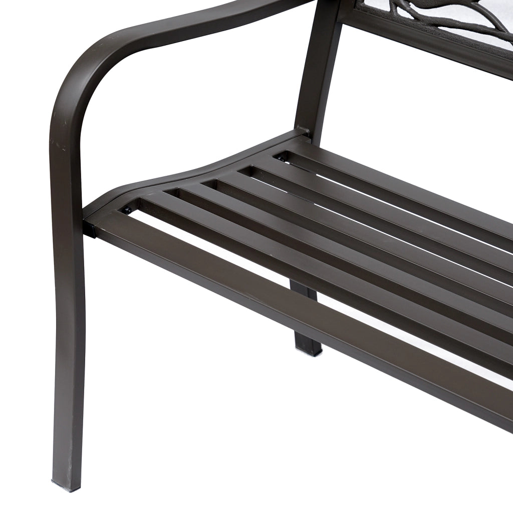 Banc de Jardin 3 Posti ¨C Minimal ¨C Marrone 127x60x85 cm