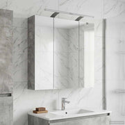 Mobiletto per specchio da bagno Grigio cemento 889098