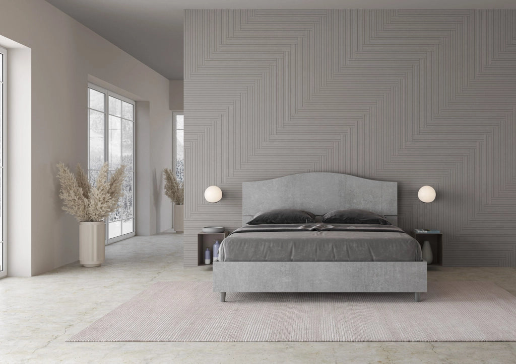 BS COM Letto matrimoniale contenitore 160x190 cemento